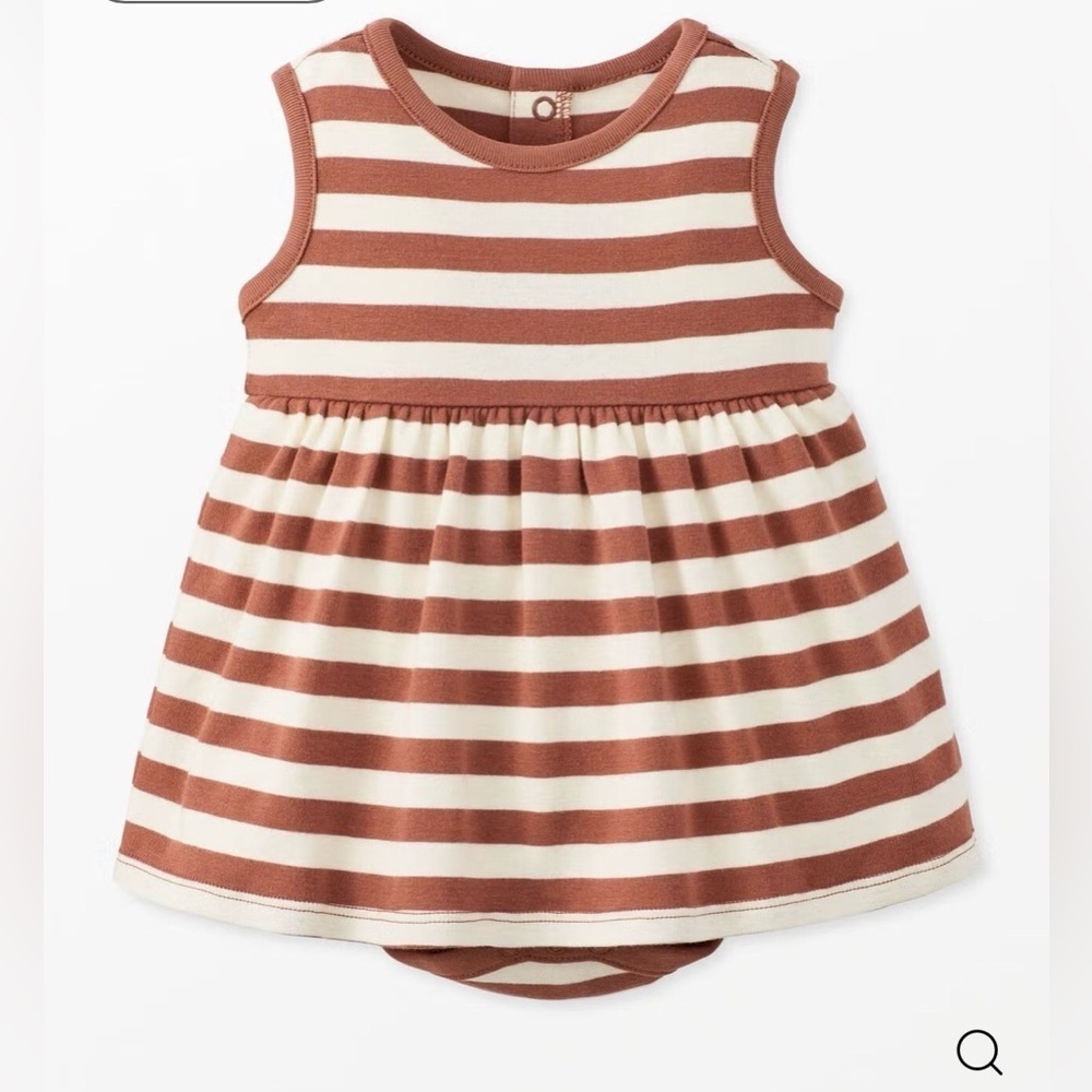 Hanna Andersson Baby Sleeveless Skirted Bodysuit 3-6